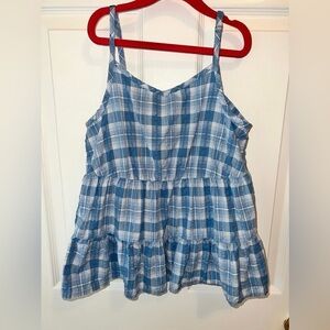 Girl’s sz 14/16 Blue Babydoll Tank Top